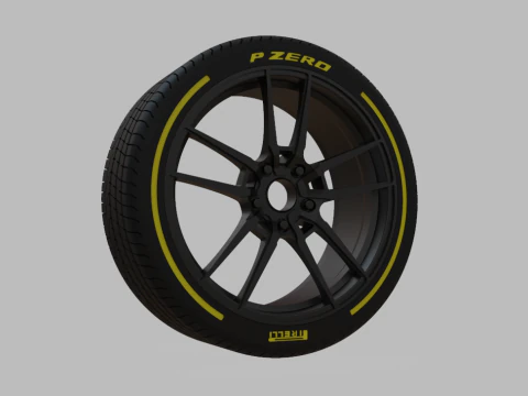 Miniature Konig Myth Rim Tire - 3D Print - No Textures 3D Print Model
