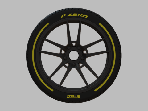 Miniature Konig Myth Rim Tire - 3D Print - No Textures 3D Print Model