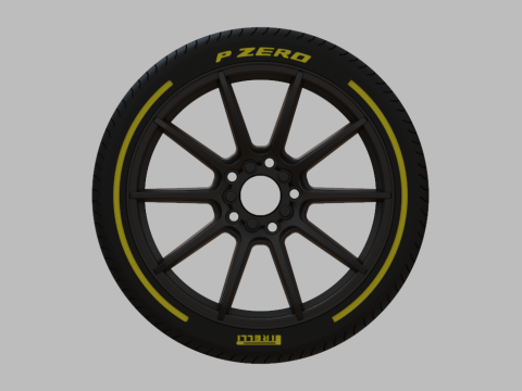Miniature Konig - Control Rim Tire - 3D Print - No Textures 3D प्रिंट मॉडल