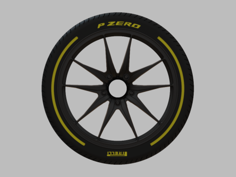 Miniature Konig Oversteer Rim Tire - 3D Print - No Textures 3D 프린트 모델