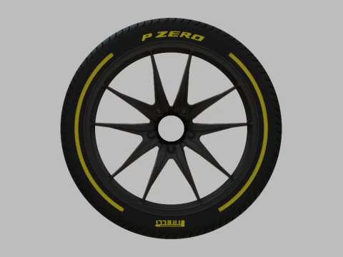 Miniature Konig Oversteer Rim Tire - 3D Print - No Textures 3D Print Model