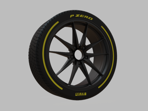 Miniature Konig Oversteer Rim Tire - 3D Print - No Textures 3D प्रिंट मॉडल