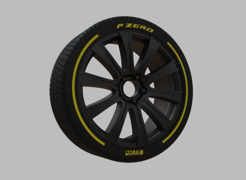 Miniature Konig Crown Rim Tire - 3D Print - No Textures 3Dプリントモデル .c4d .max .obj .3ds .fbx .stl .blend 