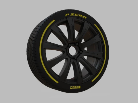 Miniature Konig Crown Rim Tire - 3D Print - No Textures 3D Print Model