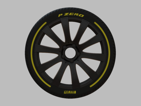 Miniature Konig Crown Rim Tire - 3D Print - No Textures 3Dプリントモデル