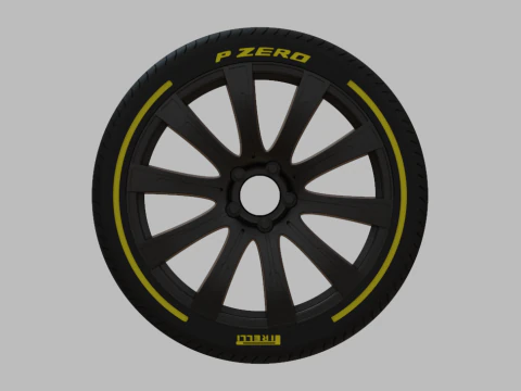 Miniature Konig Crown Rim Tire - 3D Print - No Textures 3D Print Model
