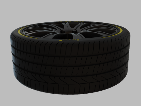 Miniature Konig Crown Rim Tire - 3D Print - No Textures 3Dプリントモデル