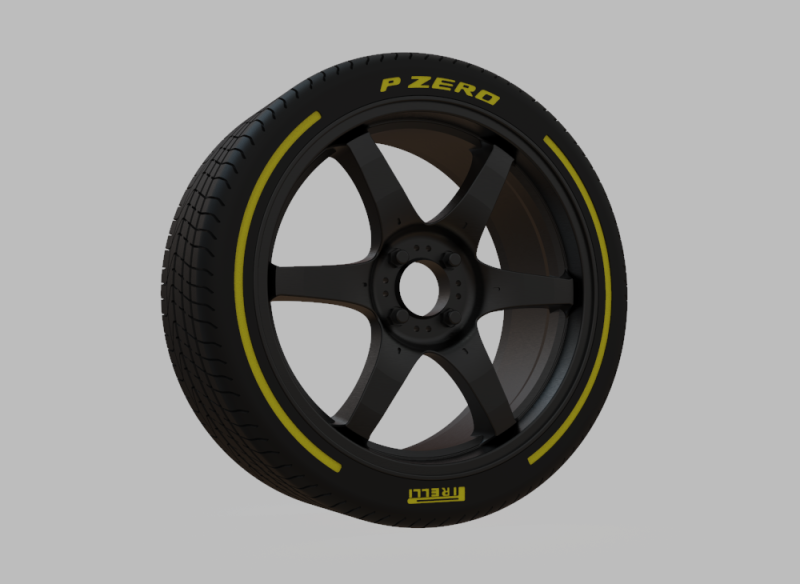 Miniature Konig Backbone Rim Tire - 3D Print - No Textures Modello di stampa 3D .c4d .max .obj .3ds .fbx .stl .blend 