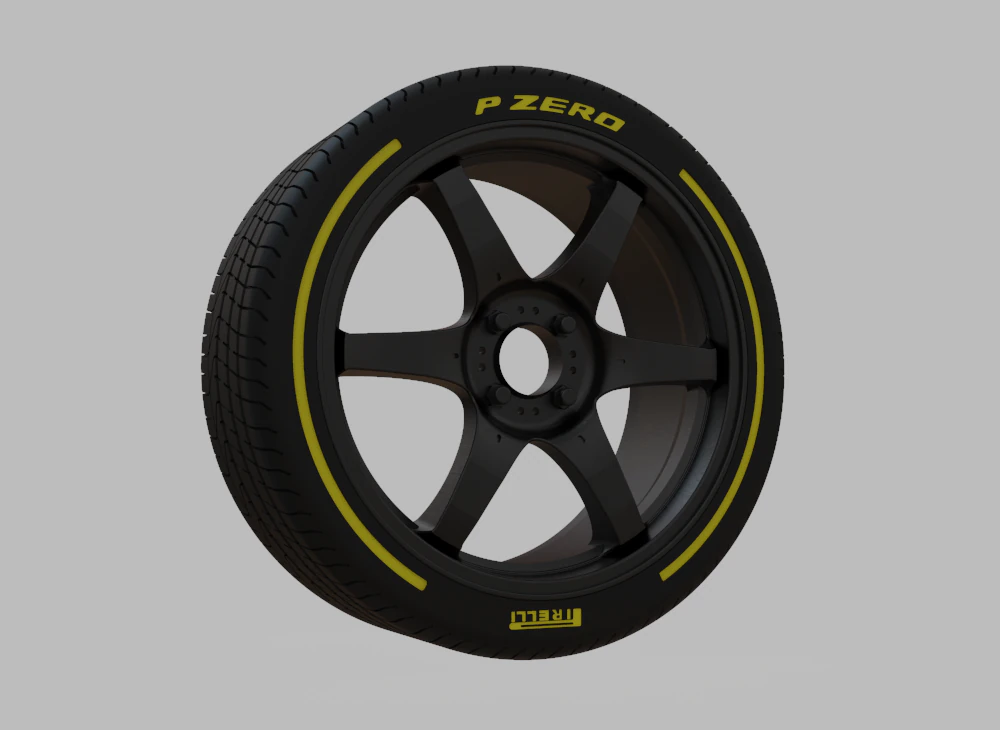 Miniature Konig Backbone Rim Tire - 3D Print - No Textures 3D Print Model .c4d .max .obj .3ds .fbx .stl .blend 