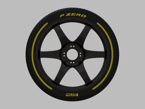 Miniature Konig Backbone Rim Tire - 3D Print - No Textures Modello di stampa 3D