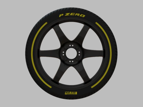 Miniature Konig Backbone Rim Tire - 3D Print - No Textures 3D Print Model