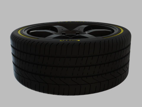 Miniature Konig Backbone Rim Tire - 3D Print - No Textures 3D Print Model
