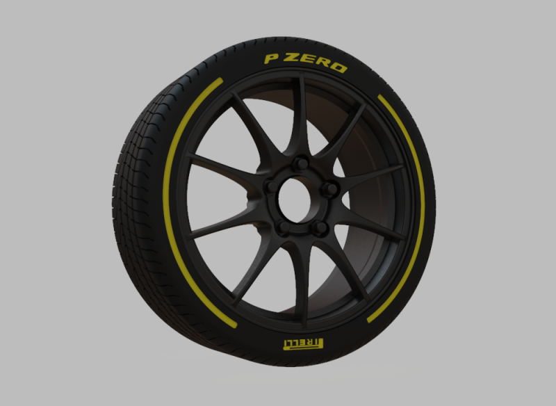 Miniature Konig Illusion Rim Tire - 3D Print - No Textures 3D 打印模型 .c4d .max .obj .3ds .fbx .stl .blend 