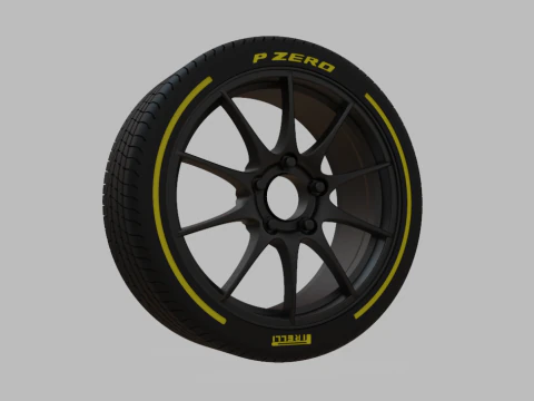 Miniature Konig Illusion Rim Tire - 3D Print - No Textures 3D Print Model