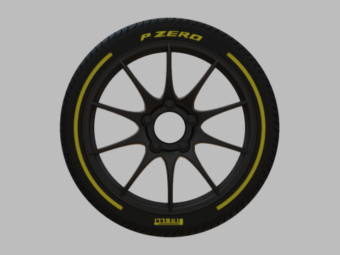 Miniature Konig Illusion Rim Tire - 3D Print - No Textures 3D 打印模型