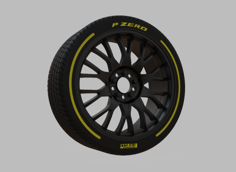 Miniature Konig Lace Rim Tire - 3D Print - No Textures 3D Принт Модель .c4d .max .obj .3ds .fbx .stl .blend 