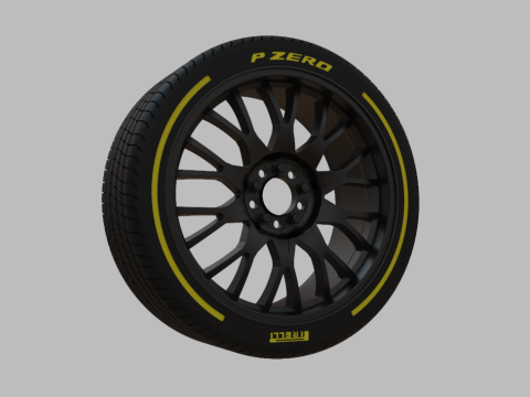 Miniature Konig Lace Rim Tire - 3D Print - No Textures 3D 打印模型