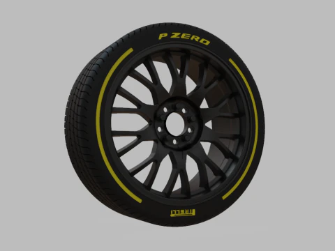 Miniature Konig Lace Rim Tire - 3D Print - No Textures 3D Print Model
