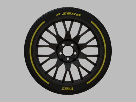 Miniature Konig Lace Rim Tire - 3D Print - No Textures 3D Принт Модель