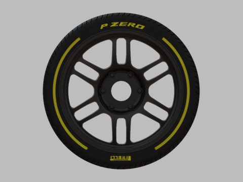 Miniature Enkei RPT1 Rim Tire - 3D Print - No Textures 3D Print Model