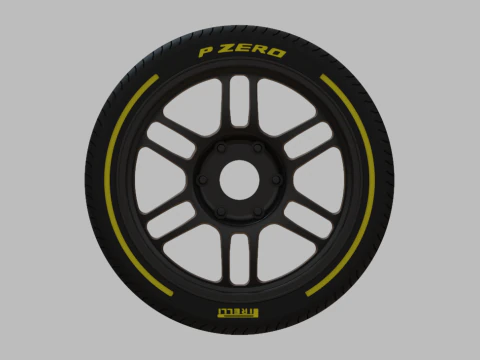 Miniature Enkei RPT1 Rim Tire - 3D Print - No Textures 3D Print Model