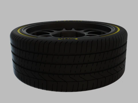 Miniature Enkei RPT1 Rim Tire - 3D Print - No Textures 3D Print Model