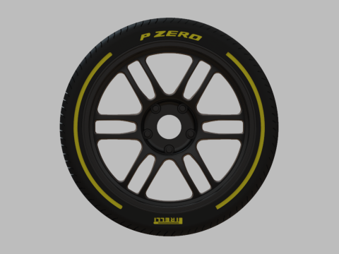 Miniature Enkei RPF1 Rim Tire - 3D Print - No Textures 3D Print Model