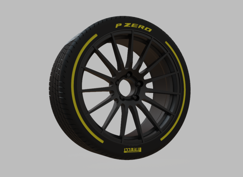Miniature Enkei RS05RR Rim Tire - 3D Print - No Textures Modelo de Impressão 3D .c4d .max .obj .3ds .fbx .stl .blend 