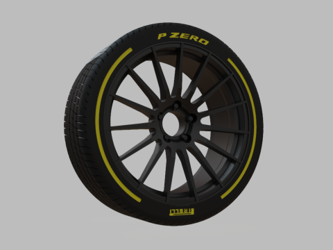Miniature Enkei RS05RR Rim Tire - 3D Print - No Textures 3Dプリントモデル