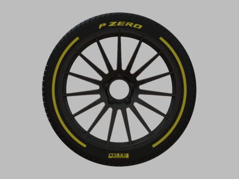 Miniature Enkei RS05RR Rim Tire - 3D Print - No Textures Modelo de Impressão 3D