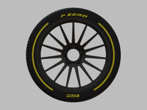 Miniature Enkei RS05RR Rim Tire - 3D Print - No Textures 3D Print Model