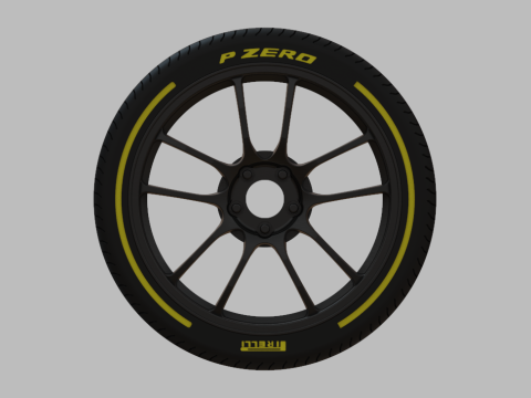 Miniature Enkei PF01 Rim Tire - 3D Print - No Textures Modelo de impresión 3D