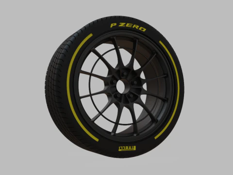 Miniature Enkei NT03M Rim Tire - 3D Print - No Textures 3D Print Model