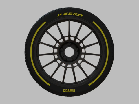 Miniature Enkei RC-T5 Rim Tire - 3D Print - No Textures 3D Print Model