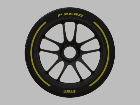 Miniature Enkei PF01EVO Rim Tire - 3D Print - No Textures Model do druku 3D