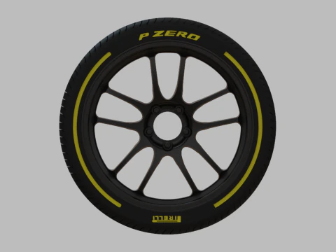 Miniature Enkei PF01EVO Rim Tire - 3D Print - No Textures 3D Print Model