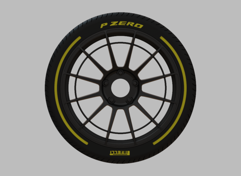 Miniature Enkei NT03RR Rim Tire - 3D Print - No Textures Modèles 3D en vedette .c4d .max .obj .3ds .fbx .stl .blend 