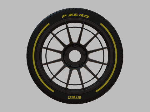 Miniature Enkei NT03RR Rim Tire - 3D Print - No Textures 3D Print Model