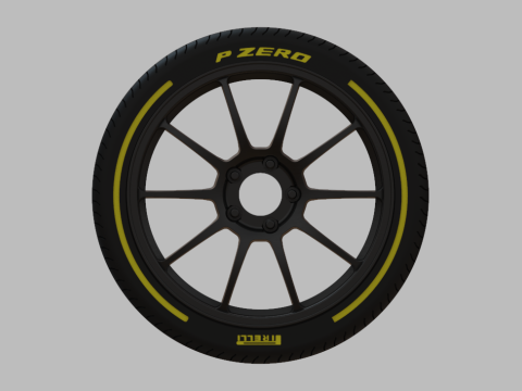 Miniature Enkei Triumph Rim Tire - 3D Print - No Textures Model Cetak 3D