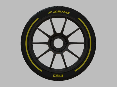 Miniature Enkei Triumph Rim Tire - 3D Print - No Textures 3D Print Model