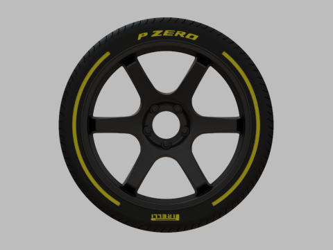Miniature Enkei T6R Rim Tire - 3D Print - No Textures 3D Print Model