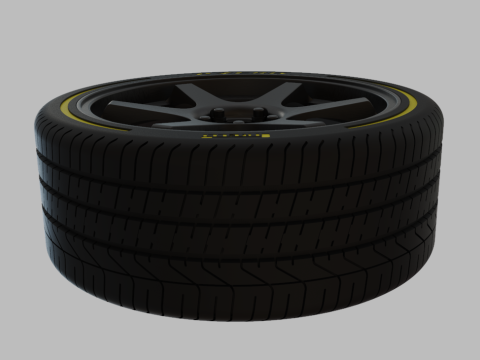 Miniature Enkei T6R Rim Tire - 3D Print - No Textures 3D Print Model