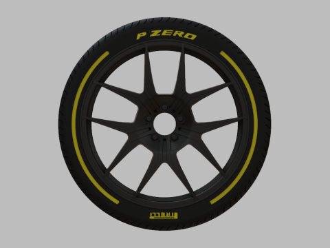 Miniature Enkei TSR-X Rim Tire - 3D Print - No Textures 3D Print Model