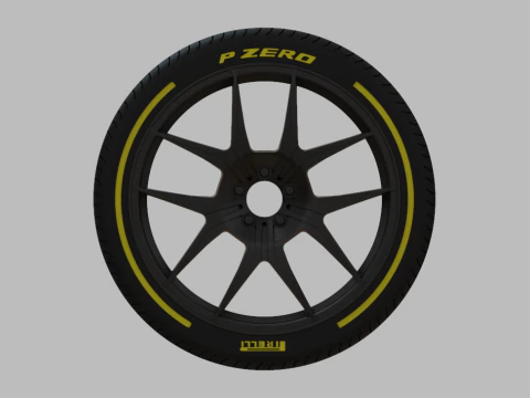 Miniature Enkei TSR-X Rim Tire - 3D Print - No Textures 3D Print Model