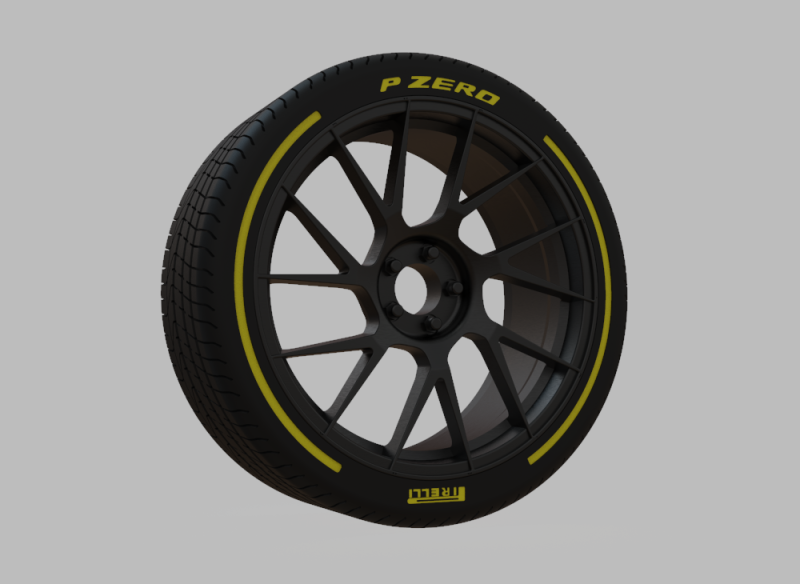 Miniature Enkei TM-7 Rim Tire - 3D Print - No Textures Modello di stampa 3D .c4d .max .obj .3ds .fbx .stl .blend 