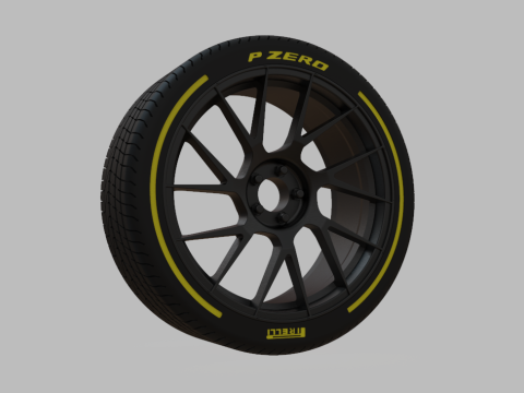 Miniature Enkei TM-7 Rim Tire - 3D Print - No Textures 3D Print Model