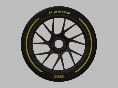 Miniature Enkei TM-7 Rim Tire - 3D Print - No Textures Modello di stampa 3D