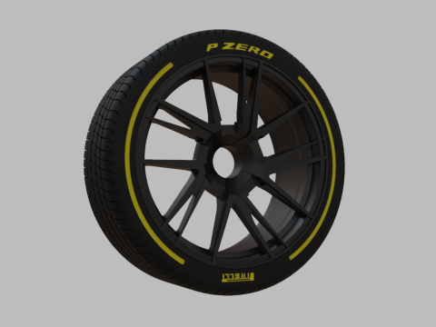 Miniature Enkei TD-5 Rim Tire - 3D Print - No Textures Modello di stampa 3D