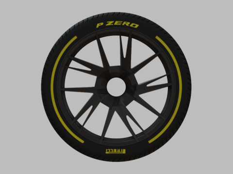 Miniature Enkei TD-5 Rim Tire - 3D Print - No Textures 3D 打印模型