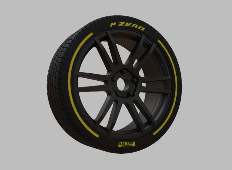 Miniature Enkei TSP6 Rim Tire - 3D Print - No Textures 3D 프린트 모델 .c4d .max .obj .3ds .fbx .stl .blend 